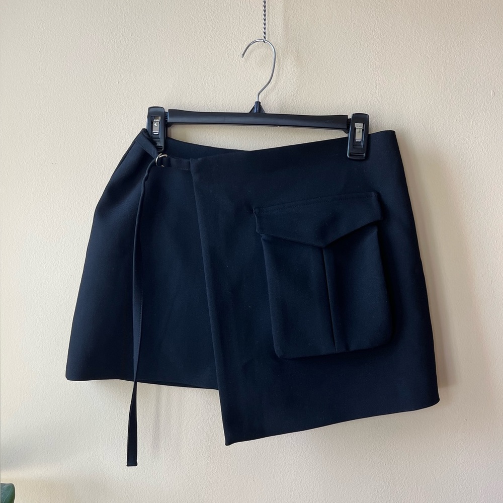 ZARA Black Mini Skort with Pocket